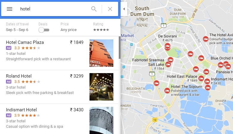 hotel Ads Google Maps